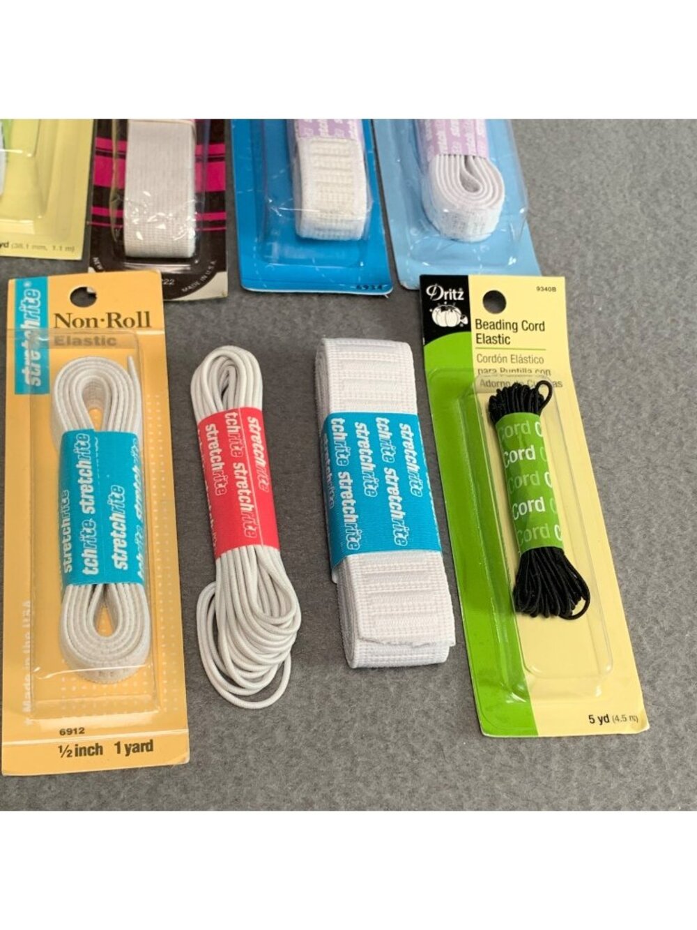 Assorted Elastic & Waistband Lot - Dritz & Stretchrite - 9 Packs - Various Sizes - Picture 3 of 9